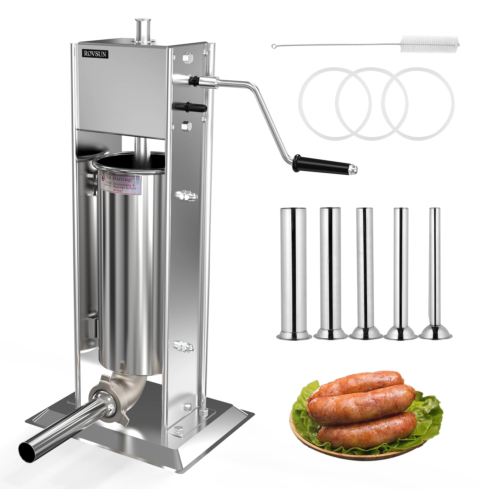 Amazon.com: ROVSUN 11LBS/5L Manual Sausage Stuffer, Two Speed